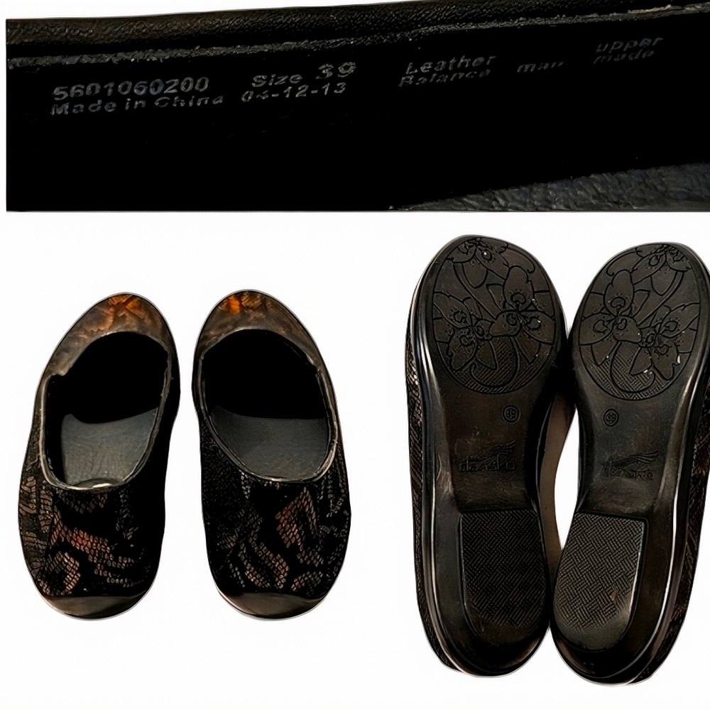 Dansko Olivia Snakeskin Print Leather Loafers 39 - Picture 7 of 8